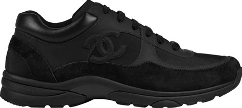 chanel black tennis shoes